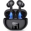 ASDRTB Wireless Earbuds, Bluetooth 5.3 Headphones, Wireless Earphones HiFi Stereo Noise Canceling Earbuds in Ear with Mic, 48H Playtime, Dual LED Display, IP7 Waterproof for Running
