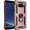 yanzi Compatibile con SamSung Galaxy S8 Plus Telefono Cover(2017)+9H Vetro Temperato[Militare Antiurto]-[Supporto] Bumper Robusta TPU Silicone Protezione Custodia per Galaxy S8 Plus-Oro Rosa