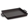 Pentole Agnelli COGHSET26320M Griglia con Maniglie, Ghisa, Nero Opaco, 26 x 32 cm
