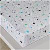 Bedlam - Game Glow - Lenzuolo con angoli da 28 cm, colore: grigio