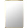 LW Collection Specchio da parete oro rettangolo 61x91 cm in metallo - grande specchio da parete - industriale - soggiorno corridoio - specchio da bagno