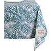casaviva - Tovaglia in Raso di Cotone Extra Morbido - Tovaglia Rettangolare Idrorepellente Stirofacile Antimacchia - Tovaglia 150x240 cm Leaves Blu Oceano