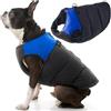 GOOBY Gilet Imbottito per Cani di Piccola Taglia con Protezione in Pelliccia sicura con Cerniera, Taglia M, Blu