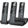 Gigaset Comfort 520A Trio - 3 Telefoni Cordless Con Segreteria Telefonica, Audio Con Funzione Vivavoce - Protezione Chiamate - Rubrica Con 200 Contatti, Nero, ‎5.2 x 2.6 x 16.1 cm, 116 grammi