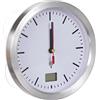 TFA Dostmann Orologio analogico radio da bagno, 60.3539.02, a prova di umidità, visualizzazione digitale della temperatura interna, 4 ventose, senza foratura, ideale per bagno/cucina, con telaio in