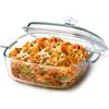 NUTRIUPS casseruola piatto con coperchio di vetro (S-quadrato-1.2L)
