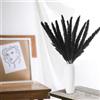 GEFIRE 30Pz 44Cm Fiori Secchi Decorativi, Piume Decorative, Pampas Decorative, Erba Della Pampas, Erba Di Pampa Essiccata, Piume Decorative Lunghe Per Decorazioni Floreali Per La Casa, (Nero)
