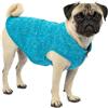 Kurgo Core Sweater - Maglione per Cani per Clima Freddo in Tessuto in Pile Lavorato a Maglia, con Collo Regolabile, Dettagli Riflettenti e Lavabile in Lavatrice - Blu Heather - S