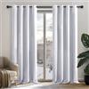 Deconovo Tende Oscuranti per Interni 2 Pezzi 180 CM Altezza, Termiche Isolanti, Anti-Rumore, con Anelli, Ideali per Camera da Letto e Soggiorno, 140x180 CM, Grigio Perla