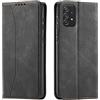 OKZone Cover per Samsung Galaxy A52 / A52S 4G 5G, Custodia Flip Pelle Portafoglio Magnetica Libro [Slot Schede], Silicone TPU Bumper Wallet Supporto Cover, Antiurto [Kickstand] (Nero)