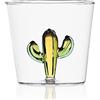 Ichendorf Milano Tumbler Cactus Verde/Ambra | Collezione Desert Plants | 35 cl | Vetro Borosilicato | Fatto a Mano