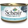 Schesir Kitten Lattine in Gelatina Umido per gatto - Set %: 24 x 85 g Tonno con Aloe