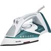 Breville POWERSTEAM 2600W Ferro da Stiro a Vapore, Piastra in Ceramica, Colpo Vapore 220 g, Getto Vapore Verticale 50g/min, Auto Spegnimento, Bianco/Turchese