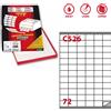 MARKIN Etichetta adesiva C/526 bianca 100fg A4 35x23,5mm (72et/fg) Markin