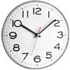 TFA Dostmann Orologio da parete analogico, 60.3017, con lancetta dei secondi, grande e di facile lettura, design piatto, moderno, con numeri neri, orologio al quarzo, bianco/argento
