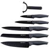 Alpina - Set 6 Coltelli e Pelapatate Acciaio Inossidabile Antiaderente Carne Pesce