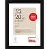 DEHA Design cornice per foto, 15 x 20 cm, legno, Nero, cornice per fotoper posizionarein formato verticale e orizzontale, vetro sintetico, Fontana