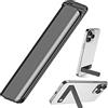 Kinizuxi Porta Telefono Scrivania,Alluminio Verticale e Orizzontale Supporto Smartphone,Angolo Regolabile Porta Telefono Scrivania Compatibile con iPhone Samsung Huawei Tutti gli Smartphone-Nero