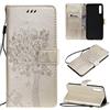 Fatcatparadise Cover per Samsung Galaxy A50/A50S/A30S, Custodia Samsung A50/A50S/A30S, Custodia Portafoglio a Libro in Pelle Flip Cover e TPU Silicone con Funzione Supporto Magnetica (Oro)