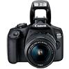 Canon Italia EOS 2000D + EF-S IS II Fotocamera Reflex, Nero, Lunghezza Focale 18-55 mm