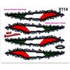4R Quattroerre.it - 8114 - Adesivi Sticker Bandiera Italia Strappo, 14 x 16 cm