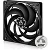 ARCTIC P12 Slim PWM PST - 120 mm Ventola, PWM Sharing Technology, Pressione Statica, Connessione PST, Velocità 200-2100 RPM - Nero