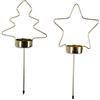 Riffelmacher & Weinberger Riffelmacher 10155 - Decorazione dell'Avvento per candele, 11 x 24 cm, 2 motivi assortiti: albero e stella, oro, corona dell'Avvento, posate, portacandele