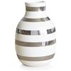 HAK Kähler Vaso Kähler H12,5 cm Omaggio Originaldesign con strisce dipinte a mano, metallizzato