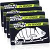 DONGKER UVB Tester Card,4 Pezzi Scheda Rettile UV Tester 500 Volte Riutilizzabile per UVB Reptile Lampadina Lampada Luce