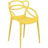 Totò Piccinni Sedia INFINITY EYE Impilabile Design Moderno in Polipropilene (Giallo Senape, 1 Pz)