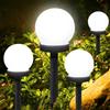 BAKAJI Set 10 Lampade da Giardino LED Ricarica Solare Impermeabili 30 cm  Paletti in Acciaio Luci per Sentieri Segnapasso Illuminazione per esterno