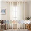 MIULEE Tende Lino Trasparenti Beige leggero con Occhielli, 2 Pannelli 140L x 200A cm - Tende Soggiorno & Camera da Letto Filtranti Luce per Interni