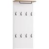 Schildmeyer Pannello con gancio Jelda 154711, arredamento country bianco opaco/rovere, 50 x 19,9 x 110,6 cm