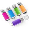 Fenglangrong 5 pezzi USB da 2 G USB 2,0 Memory Drive Pen Drive, colore: blu/viola/rosa/verde/arancione viola 2 Gb