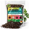 Garten Lux Premium Monstera Terreau pour plantes carnivores - Paquet de 2 litres - Sol à drainage rapide pour la croissance et la transplantation de plantes
