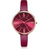 KIMOMT Orologi Donna Cinturino in Pelle Orologi al Quarzo di Lusso Impermeabile Moda Orologio Da Polso Creativo per Donne Ragazze Signore, rosso, Minimalista,Classico