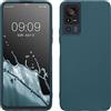 kwmobile Custodia Compatibile con TCL 40 SE Cover - Back Case per Smartphone in Silicone TPU - Protezione Gommata - petrolio