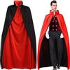 Winwild Vampire Cape con collare- nero rosso a doppia faccia,Halloween Cape Vampire Costume bambini per Carnevale Halloween Cosplay Costume(140cm)