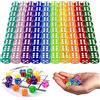 Acxilexy 100 Pezzi Dadi da Gioco Set, Dadi da Gioco 6 Lati da 14 mm, 10 Colore Traslucido Dadi di Gioco, Dadi da Angolo Rotondi per Giochi da Tavolo, Gioco RPG, DND, Multigioco, Giochi Matematici