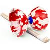 Juggle Dream Jester Diabolo Set - con Bacchette in Legno e Video di Apprendimento Online, Giocattolo da Giocoleria (Rosso/Bianco)