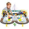 Kinderplay Trenino Elettrico per Bambini 2 in 1 con Pista da Corsa - Set 192 Pezzi con Luci e Suoni - Gioco Creativo 3+ - Binari 89x69 cm, Lunghezza Totale 700 cm, KP0635
