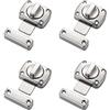 LIKERAINY Serratura per Porta 55x40mm Catenacci per Porte Chiavistello in Lega di Zinco per Cancello Finestra Bagno Toilette Mobile Armadietto Argento 4 Pezzi