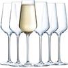 Cristal d'Arques Ultime Flûte Champagne 21cl Set 6 | Cristallino, flûte per vini effervescenti, lavabile in lavastoviglie, prodotto in Francia