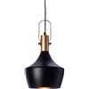 LUSSIOL Lampadario Seatle, 40 W, nero/oro, ø 25 x 34 cm