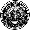 Instant Karma Clocks | Orologio da Parete Tattoo Studio | Arredo Tematico per Studi Professionali | Decorazione Originale per Tatuatori e Amanti dell'Arte Ink