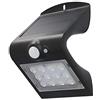 Unitec Lampada Solare da Parete, Nero, 1,5W