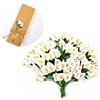 JZK 144 Piccolo bouquet calla finta bianco fiore finti fiorellini bomboniera decorazione scatola confetti regalo matrimonio compleanno battesimo Natale