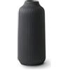 Flature Vaso in Ceramica in Stile Nordico, Grande Deco per Erba di Pampa e Decorazione Boho, Vaso Nero Opaco 25 cm per Fiori, Decorazione Scandinava per Casa