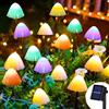 Dekofun Luci Solari da Giardino, 20 LED a Forma di Fungo, Impermeabili per Esterni, Giardini, Matrimoni, Feste (Multicolore)
