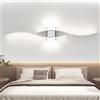 J.SUNUN Lampada da Parete LED Interno Lungo 100CM 35W Applique da Parete Alluminio Moderne Lampada Muro Up Down per Soggiorno, Camera da Letto, Corridoi, Scala 2800 Lumen, Luce bianca 6000K, Bianco